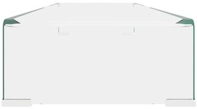 vidaXL Βάση Τηλεόρασης/Οθόνης Διάφανη 100 x 30 x 13 εκ. Γυάλινη