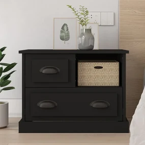 vidaXL Κομοδίνο Μαύρο 60x39x45 εκ.