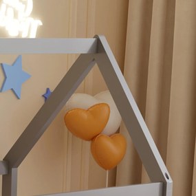ΚΡΕΒΑΤΙ ΠΑΙΔΙΚΟ PEPE  τ.MONTESSORI ΞΥΛΟ ΠΕΥΚΟ ΓΚΡΙ- 140x70εκ