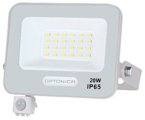 Προβολέας Led MTN-158421 Με Αισθητήρα PIR SMD 20W 3000K 1800lm IP65 12,35x14,9x2,75cm White Metanor