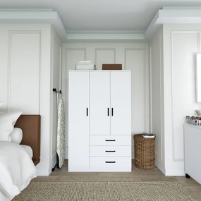 Τριφυλλη Ντουλαπα Λευκο Ματ EASY 1600 47x90x174.8