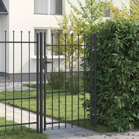 vidaXL Πύλη Φράχτη Γκρι 100 x 150 cm Χάλυβας με Επικάλυψη Πούδρας