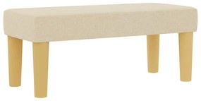 vidaXL Κρεβάτι με ελατήρια με στρώμα Κρεμ 90 x 190 cm ύφασμα
