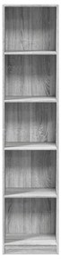 vidaXL Βιβλιοθήκη Γκρι Sonoma 40x24x176 εκ. από Επεξεργασμένο Ξύλο