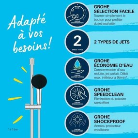 Στήλη ντους Grohe Vitalio Start 110 Chrome Μέταλλο