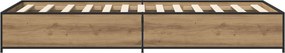 vidaXL Σκελετός Κρεβατιού Artisan Δρυς 80 x 200 cm Επεξεργασμένο Ξύλο