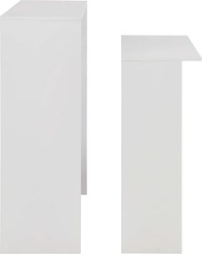 vidaXL Τραπέζι Μπαρ με 2 Επιφάνειες Λευκό 130 x 40 x 120 εκ.