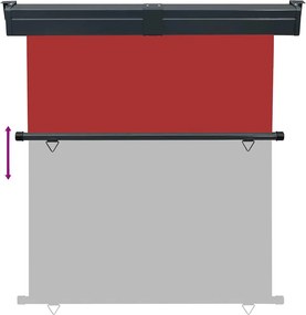 vidaXL Σκίαστρο Βεράντας Πλαϊνό Κόκκινο 165 x 250 εκ.