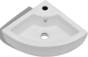 vidaXL Νιπτήρας με Οπή Υπερχείλισης Λευκός 45 x 32 x 12,5 εκ.