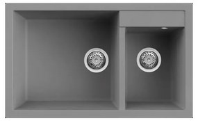 Νεροχύτης κουζίνας QUADRA 440 Titanium 73 ELLECI 81,5x50cm