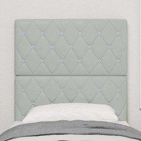 vidaXL Βελούδινο Κεφαλάρι Argyle Ανοιχτό γκρι 80 cm Βελούδο