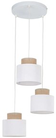 Φωτιστικό Οροφής Duo 2594 Φ35x110cm 3xE27 15W White-Natural TK Lighting