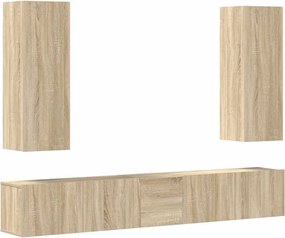 vidaXL Σετ Επίπλων Τηλεόρασης 5 Τεμαχίων Sonoma Δρυς Επεξ. Ξύλο
