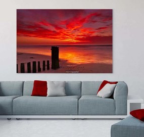 Πίνακας σε καμβά με ηλιοβασίλεμα KNV2 80cm x 120cm