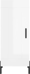 vidaXL Ντουλάπι Γυαλιστερό Λευκό 34,5x34x90 εκ. Επεξεργασμένο Ξύλο