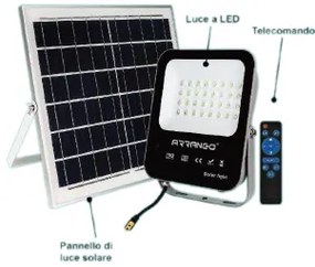 Arrango Στεγανό Ηλιακό Φωτιστικό Δρόμου 150W IP65 με Ανιχνευτή Κίνησης σε Μαύρο Χρώμα AP79196