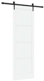 vidaXL Συρόμενη Πόρτα ORKDAL Λευκό 78 x 232 cm Μασίφ ξύλο πεύκου