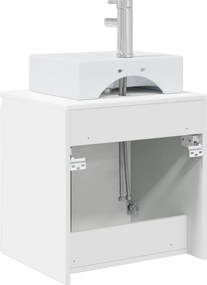 vidaXL Επιτοίχια Λεκάνη Έπιπλο Λευκό 49,5 x 41 x 62,5 εκ