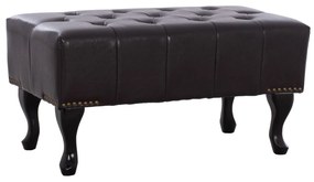Ταμπουρέ Υποπόδιο T.Chesterfield Emma PU 80x44x39Y εκ.Σκ.Καφέ