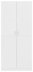 Ντουλάπα Λευκή 80 x 52 x 180 εκ. από Επεξ. Ξύλο - Λευκό