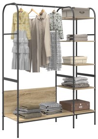 vidaXL Ράφι Ρούχων με Ράφια Sonoma Oak 120x44x160 εκ. Επεξεργασμένο Ξύλο