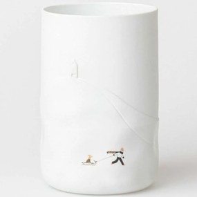 Διακοσμητικό Βάζο Dog Sled RD0092546 Φ14,5x21,8cm Multi-White Raeder Porcelain