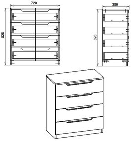 ΣΥΡΤΑΡΙΕΡΑ AZENOR PAKOWORLD 4ΩΝ ΣΥΡΤΑΡΙΩΝ ΚΑΡΥΔΙ 72X38X83ΕΚ