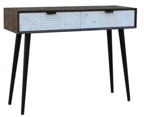 Έπιπλο Εισόδου DKD Home Decor Λευκό Μαύρο Wengue 105 x 35 x 77 cm