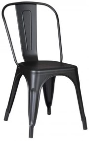 RELIX καρέκλα Μεταλλική Μαύρη Matte 45x49x85cm Ε5191,1ΜW