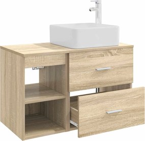 vidaXL Σετ Επίπλων Μπάνιου 2 pcs Sonoma Δρυς Επεξεργασμένο Ξύλο