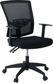 BF2910 Πολυθρόνα Γραφείου Μαύρο Mesh - Ύφασμα Μαύρο   1τμχ