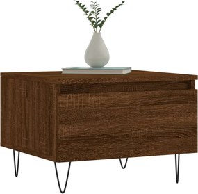 vidaXL Τραπεζάκια Σαλονιού 2 τεμ. Καφέ Δρυς 50x46x35 εκ. Επεξ. Ξύλο