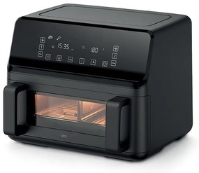 Life Novelty Air Fryer με Διπλό Αποσπώμενο Κάδο 9lt Μαύρο