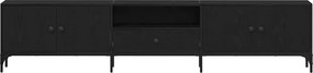 vidaXL Ντουλάπι TV 200 x 25 x 44 εκ Μαύρη δρυς Επεξεργασμένο ξύλο
