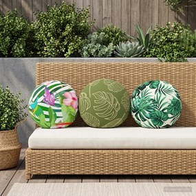 vidaXL Κάλυμμα Μαξιλαριού 2 pcs HEERLEN Σχέδιο Φύλλου Ø 40 cm