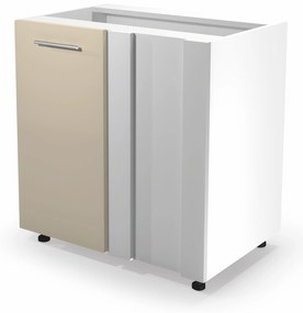 VENTO DN-100/82 corner lower cabinet, color: white / beige DIOMMI V-UA-VENTO-DN-100/82-BEŻOWY