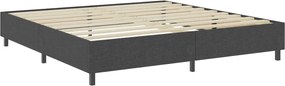 vidaXL Κρεβάτι Boxspring Σκούρο Γκρι 200 x 200 εκ. Υφασμάτινο
