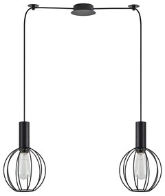 Φωτιστικό Οροφής Δίφωτο Homelighting 77-8536 Black