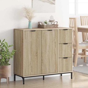 vidaXL Πλαϊνό γραφείο με συρτάρι Sonoma Δρυς 89.5 x 33 x 82 εκ.