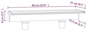 Σιντριβάνι Καταρράκτης Πισίνας με RGB LED 60 εκ. Ακρυλικό - Διαφανές