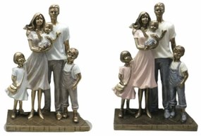 Διακοσμητική Φιγούρα DKD Home Decor 24 x 11,5 x 34 cm Πολύχρωμο Οικογένεια (x2)