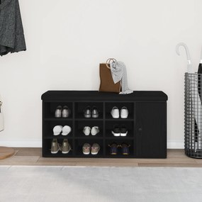 vidaXL Παγκάκι Αποθήκευσης Μαύρο Δρυς 100x30x48 εκ. Κατασκευασμένο ξύλο