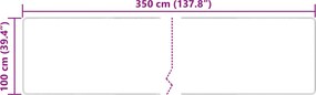 vidaXL Χαλί Runner MARSA Κρεμ 100 x 350 εκ. Πολυέστερ και PVC