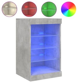 vidaXL Μπουφές με LED Γκρι Σκυροδέματος 41 x 37 x 67 εκ.