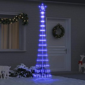 vidaXL LED Χριστουγεννιάτικο Δέντρο Μπλε 250 cm Μέταλλο