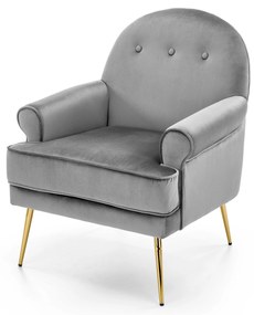 SANTI leisure armchair grey / gold DIOMMI V-CH-SANTI-FOT-POPIELATY DIOMMI-60-21789