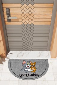 Stewehome μοντέρνο ψηφιακό χαλάκι εισόδου με σχέδιο τομ και τζέρι Γκρι