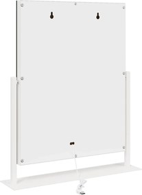 vidaXL Καθρέφτης Vanity LED Λευκό 44 x 10 x 53 εκ Γυαλί και Χάλυβας