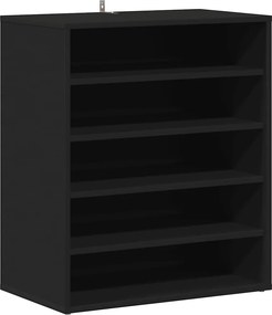 vidaXL Παπουτσοθήκη Μαύρη 60 x 35 x 70 εκ. από Επεξ. Ξύλο