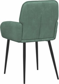 vidaXL Καρέκλες φαγητού 6 pcs Βελούδο Θαλασσί 57 x 50 x 85 εκ.